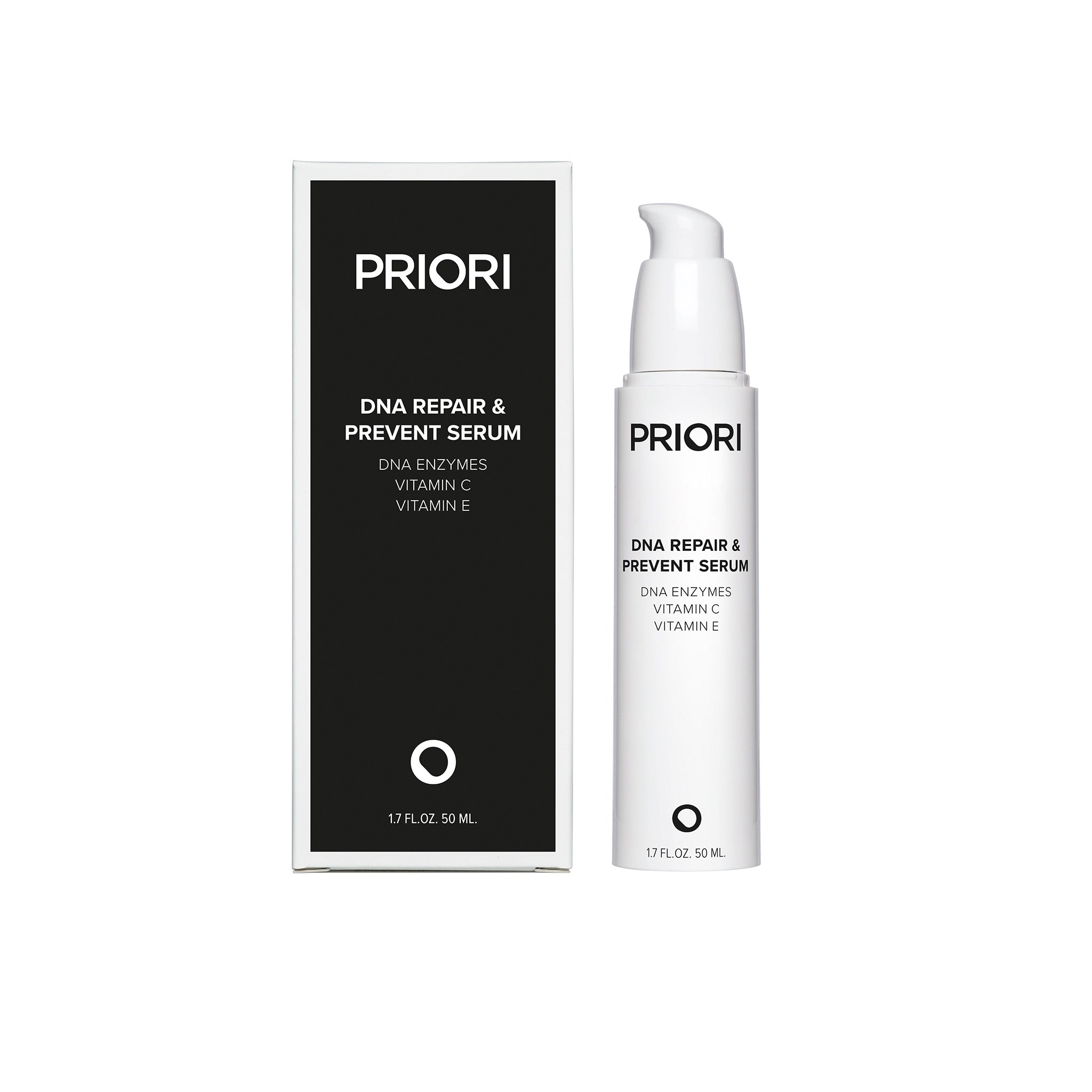 PRIORI DNA Repair and Prevent Face Serum New Product and Packaging for DNA Recovery Serum